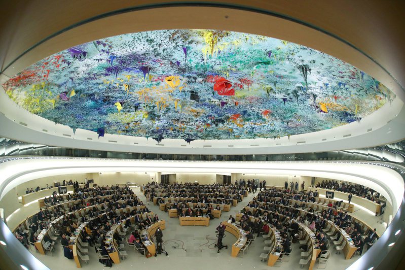 图为2020年联合国人权理事会在瑞士日内瓦会议。(路透)(photo:UDN)