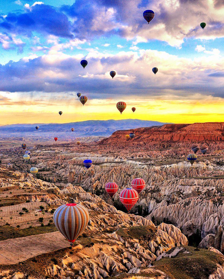 卡帕多奇亞的熱氣球體驗，讓人神往不已。圖／土耳其旅遊推廣發展局提供