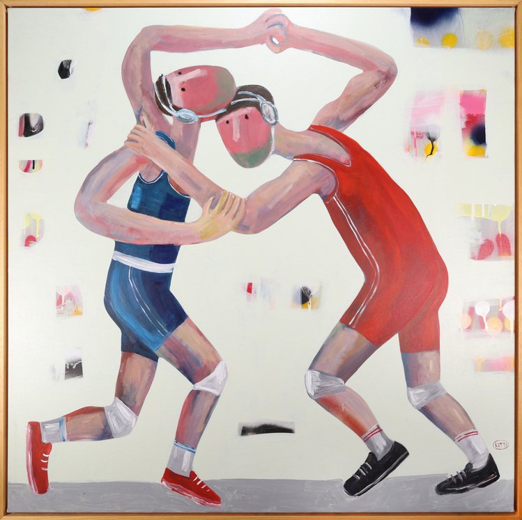 泰國藝術家Kitti Narod作品「The Wrestlers」，起拍價10,...