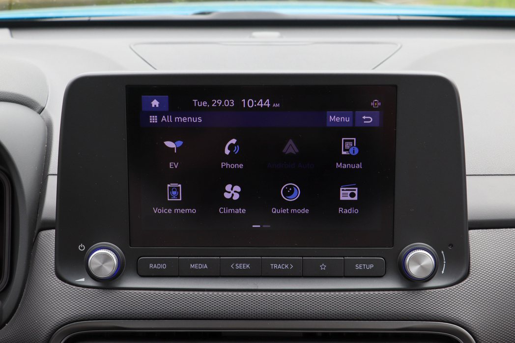 Hyundai Kona Electric中控螢幕為8寸大小，非如海外或韓國市場...