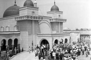 台北清真寺1960年4月13日落成，圖為清真寺外觀。圖／聯合報系資料照片