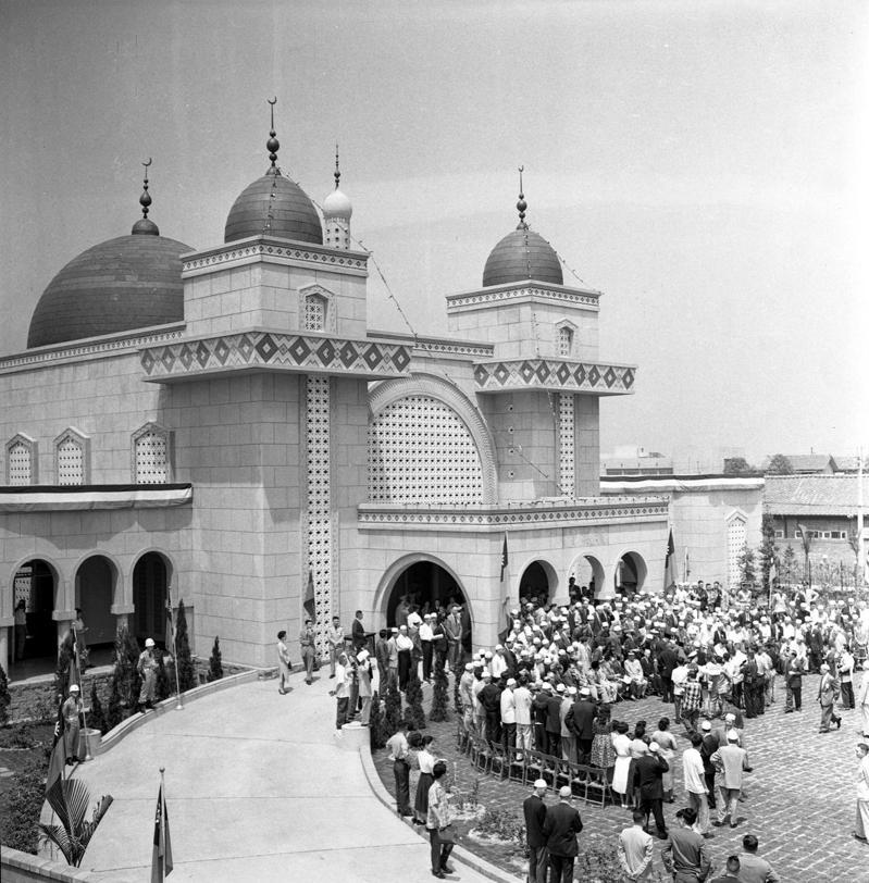 台北清真寺1960年4月13日落成，圖為清真寺外觀。圖／聯合報系資料照片