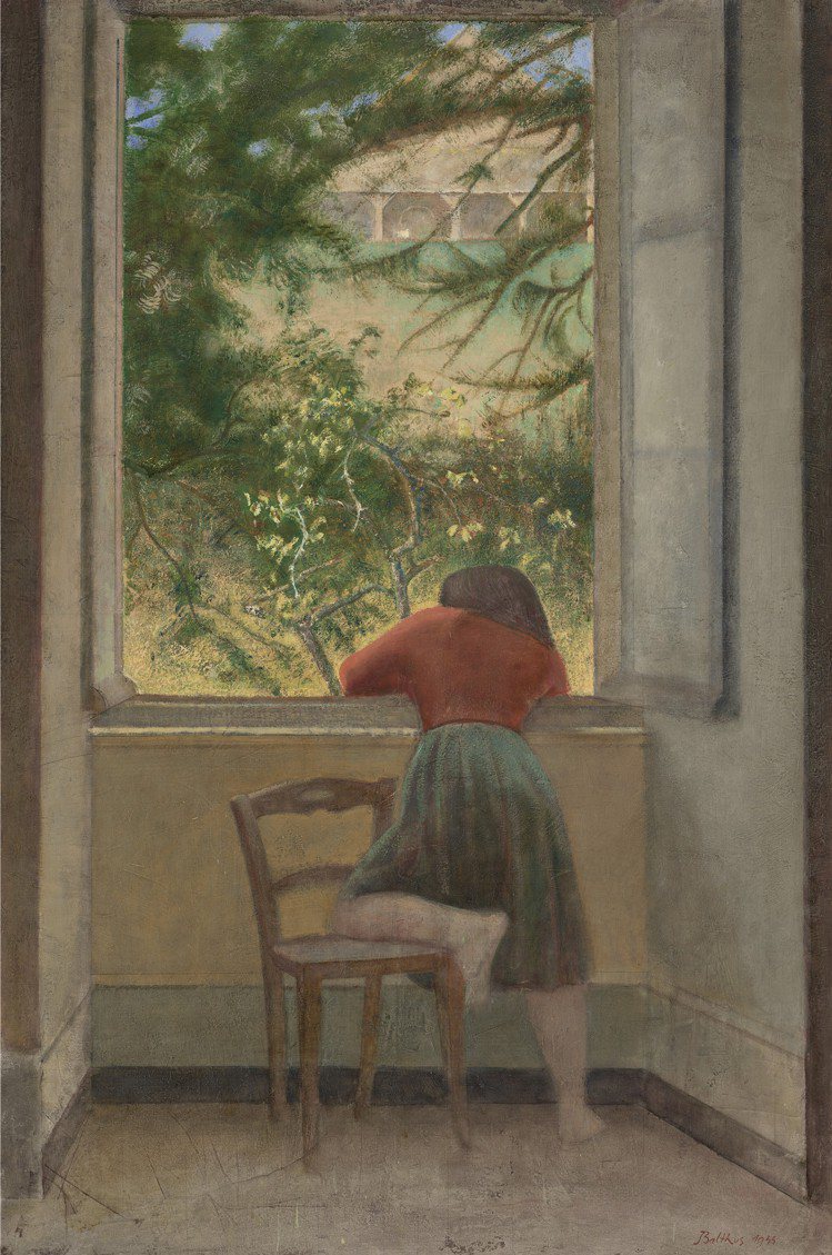曾裝飾安妮巴斯家中玄關的Balthus畫作「窗邊的小舞者（Jeune fille à la fenêtre）」，估價400萬美元。起。圖／佳士得提供