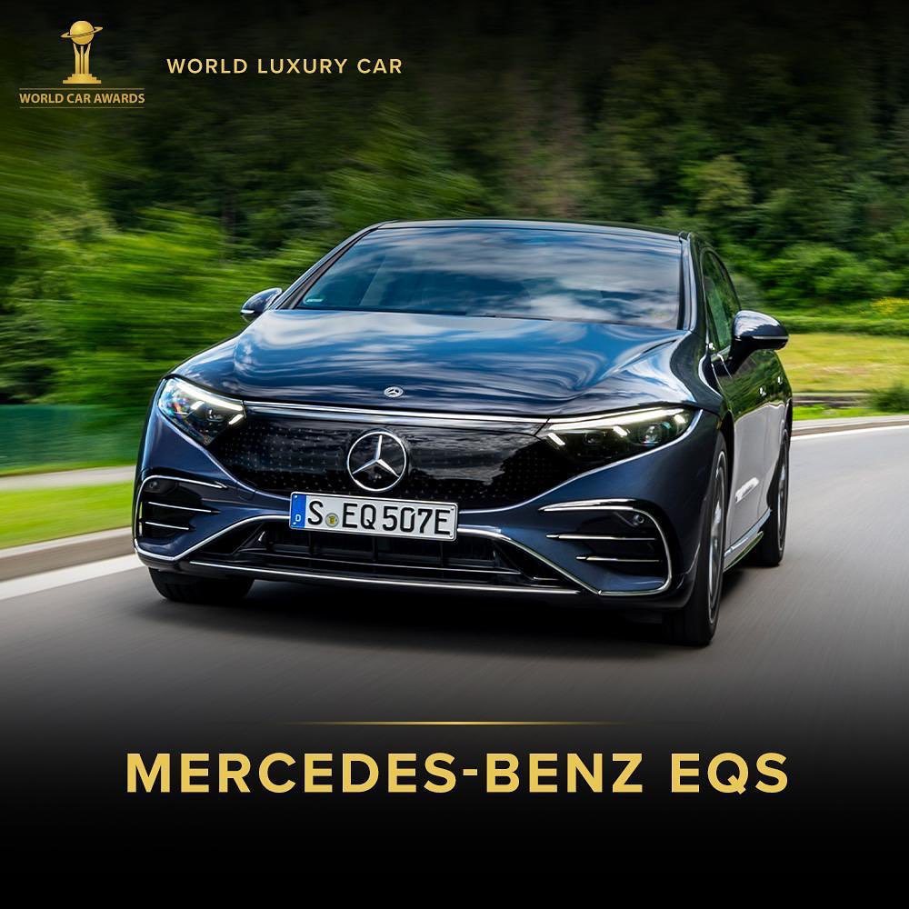 2022世界年度豪華車為Mercedes-Benz EQS。 摘自World C...