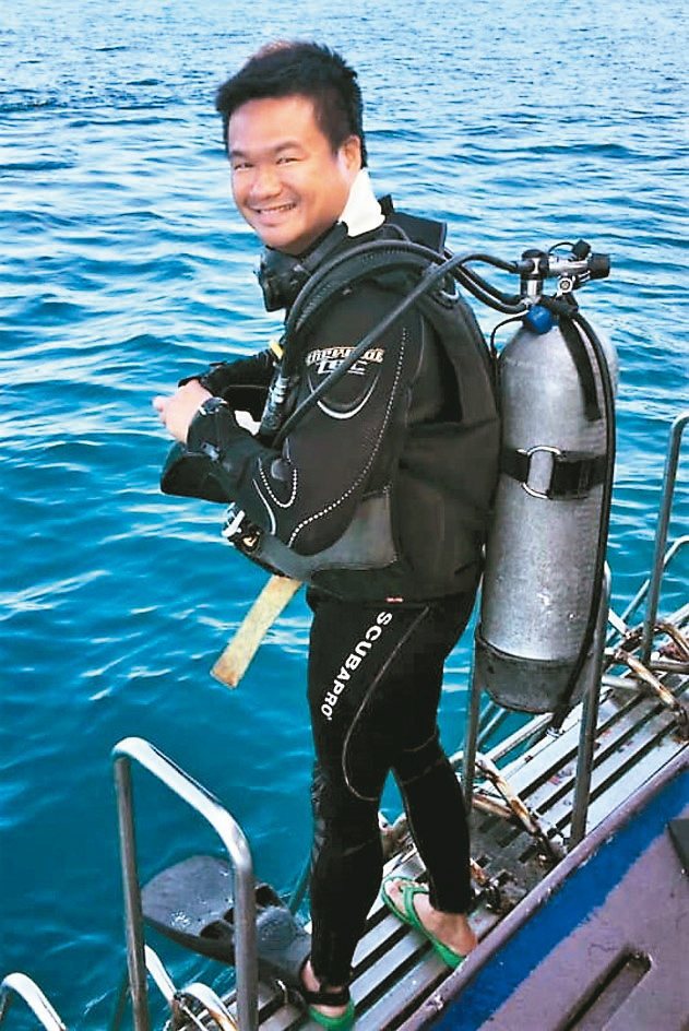 「以潛水當引子，讓人愛上海洋」是台灣潛水公司的核心理念，41歲的執行長陳琦恩說，發展潛水產業最關鍵的一步，是永續的海洋環境，環境要好，人才會來。圖／陳琦恩提供