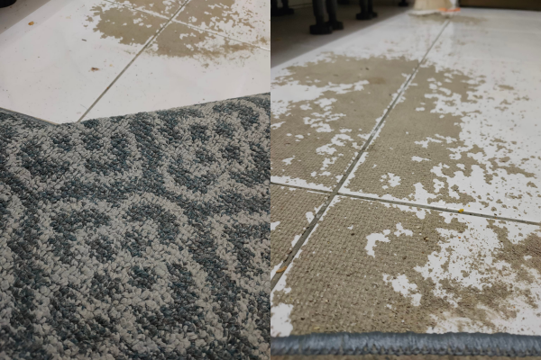 一名女網友抱怨去年到好市多購買一款「防滑地毯」，今年過年時才拿起來清洗過，怎料幾個月後，她再次掀開地毯時，卻發現地板一片慘況。圖擷自《Costco好市多 商品經驗老實說》