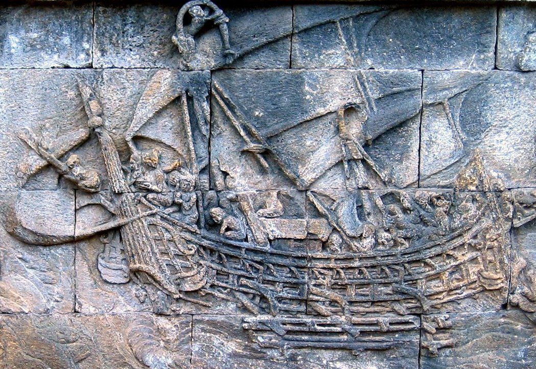 八世紀的婆羅浮屠船。 圖／維基共享