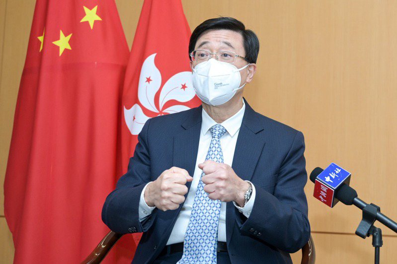 香港前政務司長李家超參加特首選舉。（中新社）