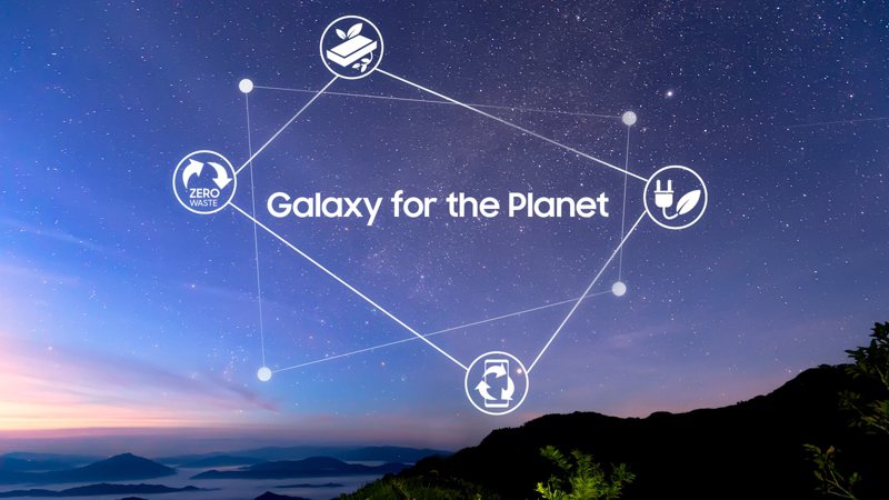 三星於2021年正式公布行動裝置永續發展願景「Galaxy for the Planet」。圖／台灣三星電子提供