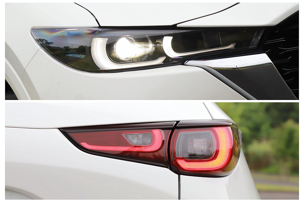 小改款Mazda CX-5換上更具辨識度的LED頭燈、LED尾燈，其搶眼的雙L燈...