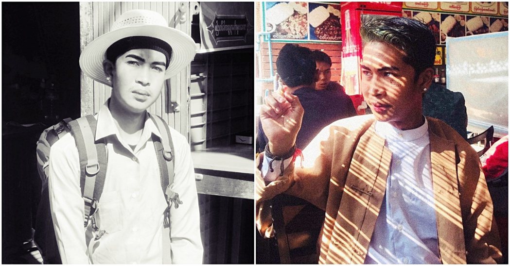 圖為27歲、出生於仰光的Aung Pyae。政變之前，Aung Pyae與朋友一...