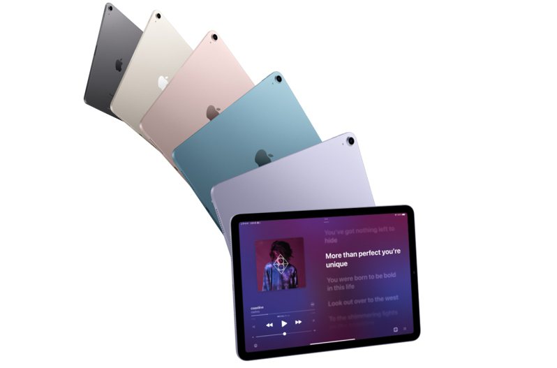 iPad Air 5在蘋果官網正式開賣，搭配M1晶片，在編輯4K影片相當得心應手。（翻攝自蘋果官網）
