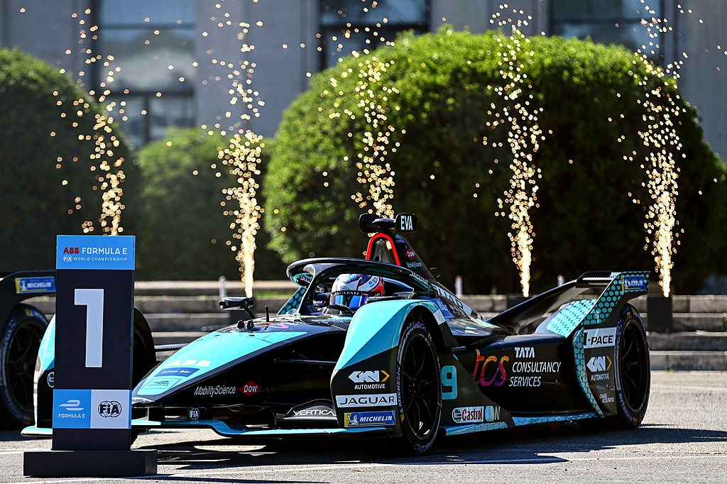 Jaguar TCS Racing稱霸Formula E電動方程式羅馬站。 圖／Jaguar TCS Racing提供