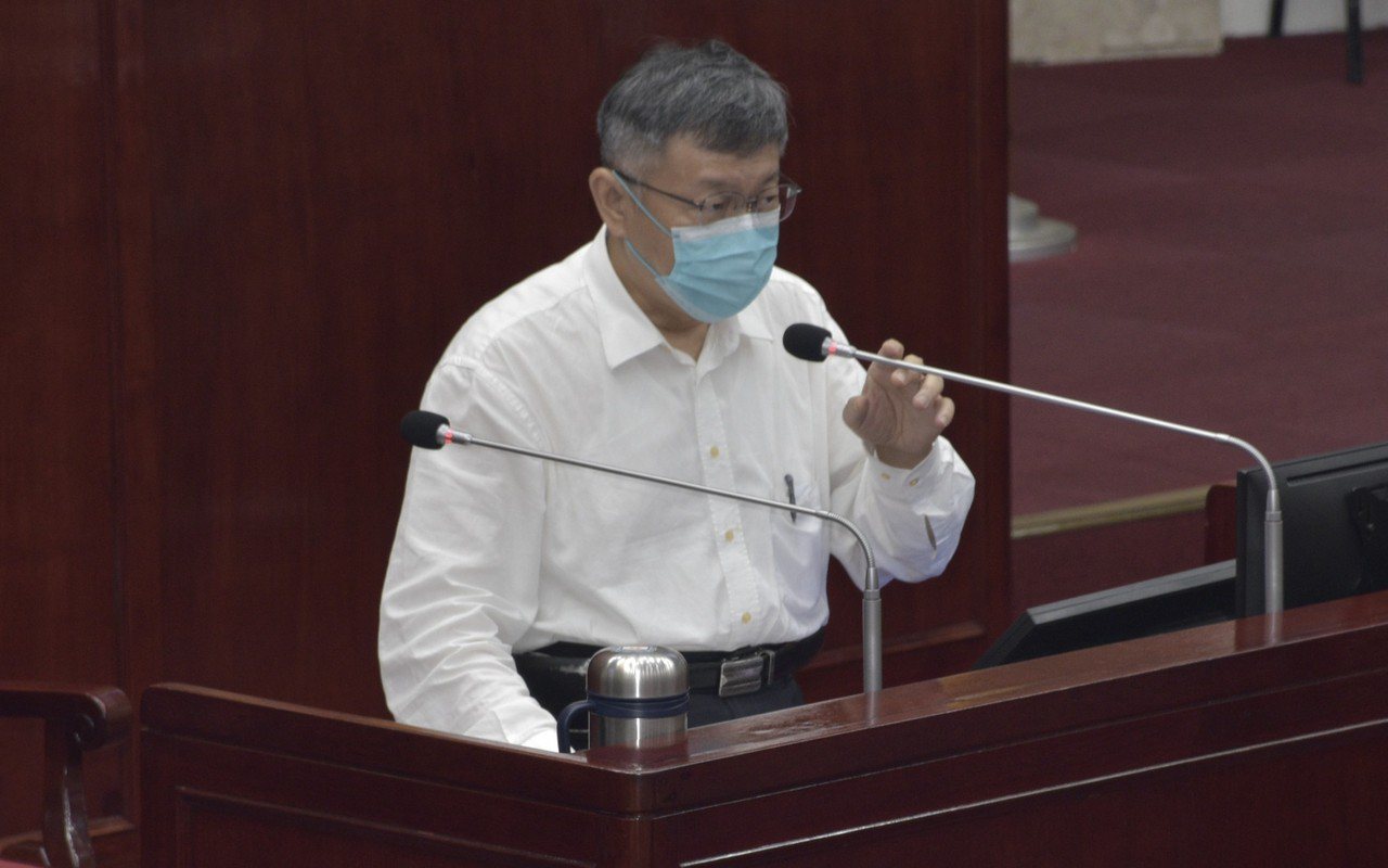 台北市長柯文哲下午赴議會報告追加減預算。記者楊正海／攝影