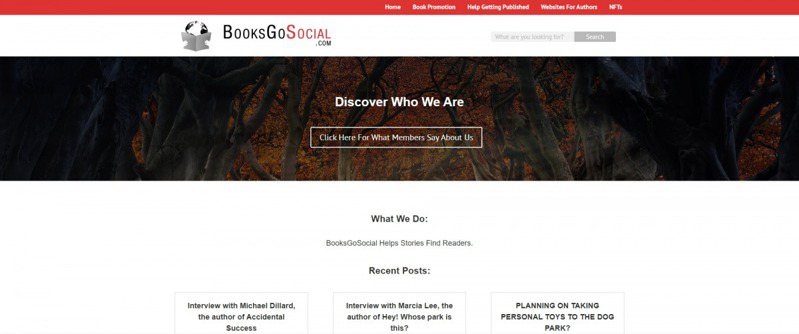 BooksGoSocial網站首頁（圖／Openbook閱讀誌 提供）