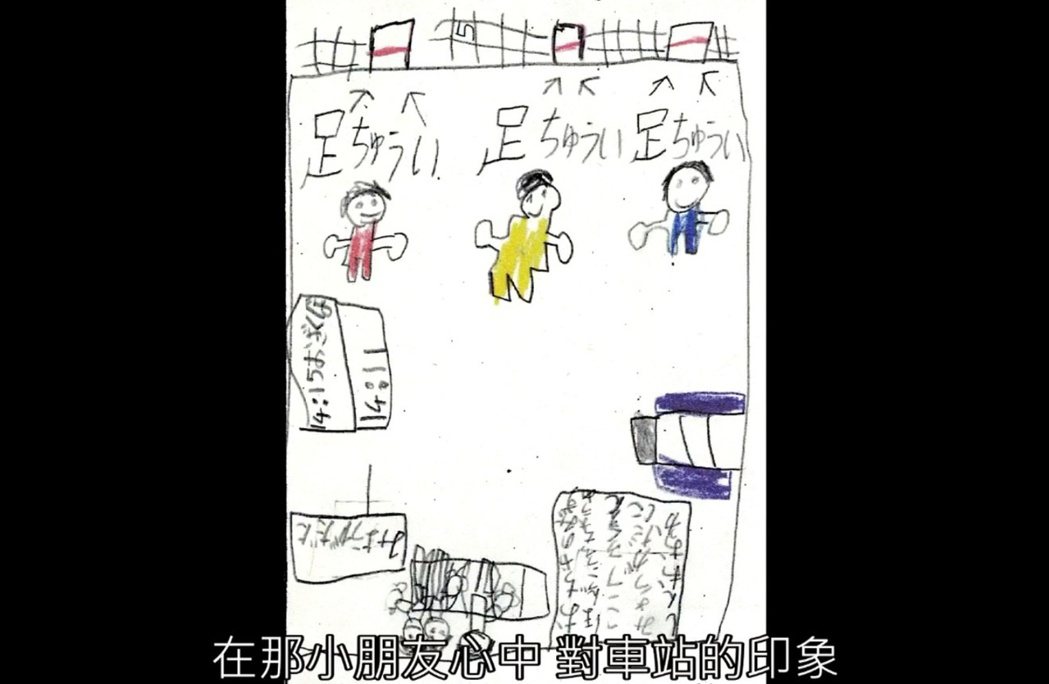 紀錄片中談到歐巴桑們的工作生活點滴，也有像這樣的小朋友畫下地鐵販賣部的圖畫，送給...