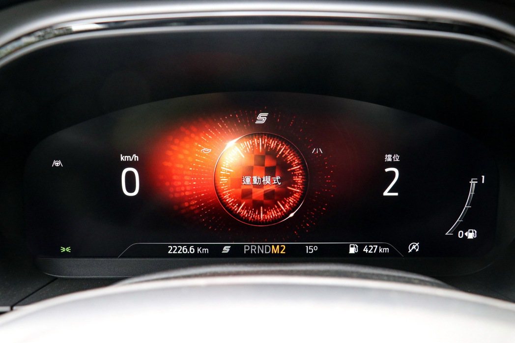 儀錶板也針對不同行車模式內建專屬動畫。 記者陳威任／攝影