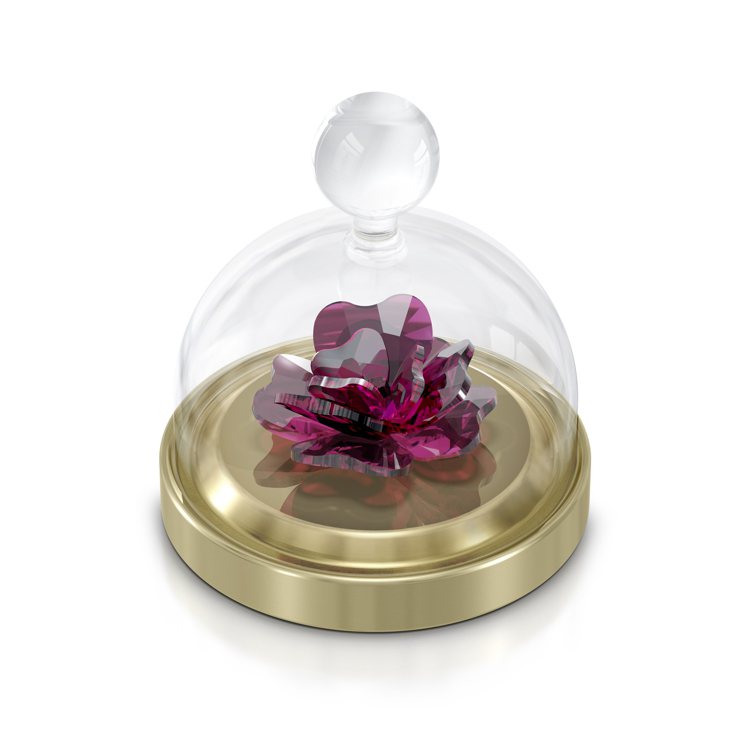 Garden Tales水晶鐘罩與玫瑰，5,450元。圖／施華洛世奇提供