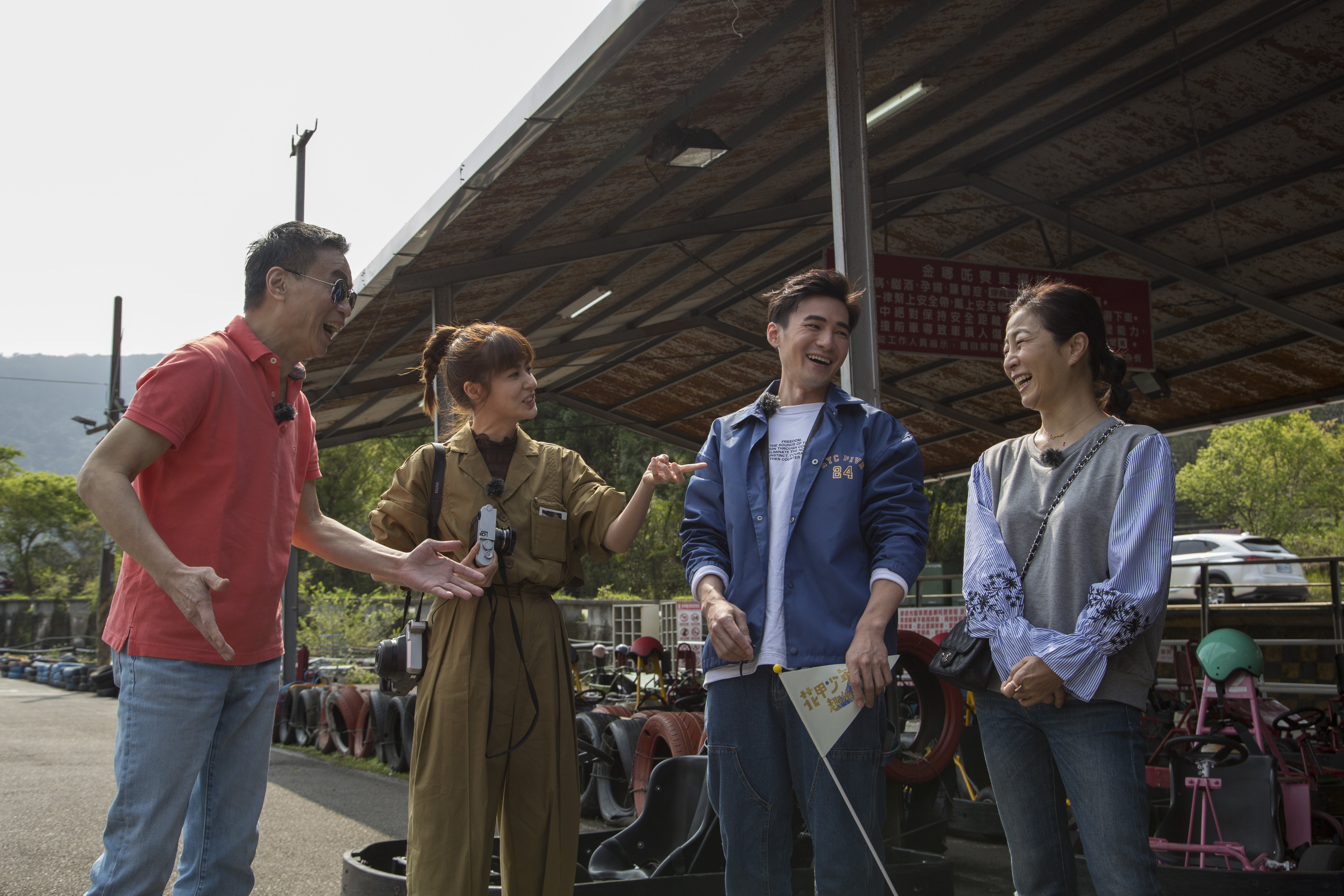 「花甲少年趣旅行」李天柱（左起）、林予晞、是元介、方文琳有趟美好旅程。圖／MyVideo提供