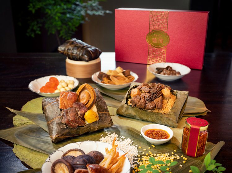 台北文華東方酒店推出限量「雅閣端午粽禮」。圖／台北文華東方提供