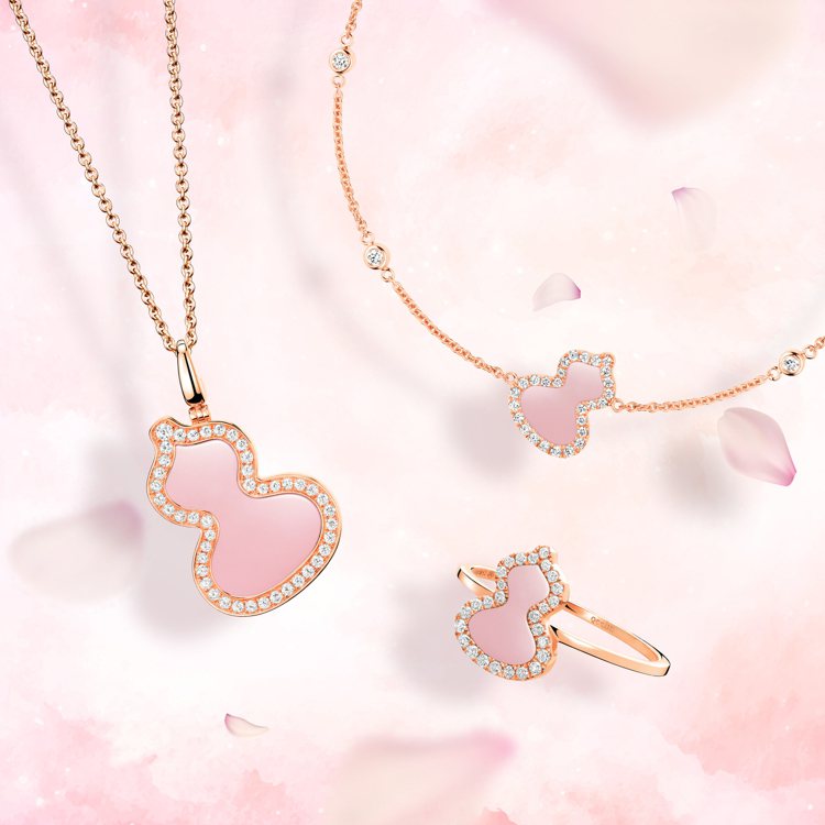 Qeelin新系列Wulu Pink Opal珠寶將粉紅色蛋白石結合玫瑰金與鑽石...