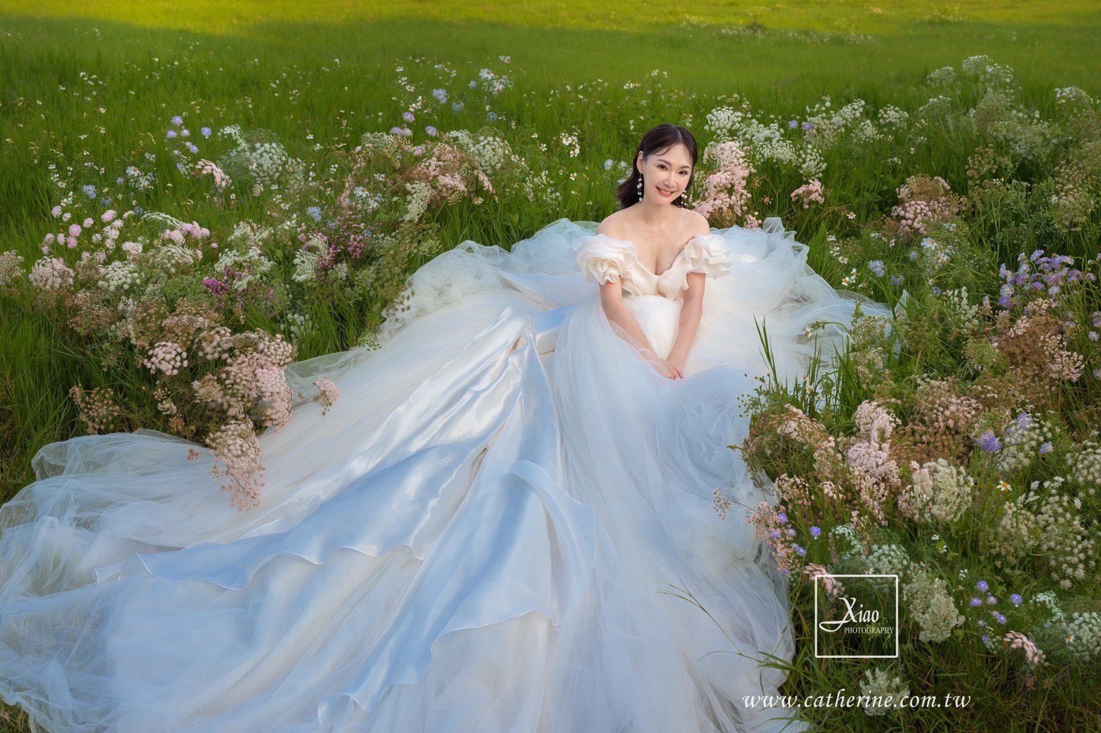 王俐人婚紗照，一圓浪漫公主夢。圖／凱瑟琳婚紗提供