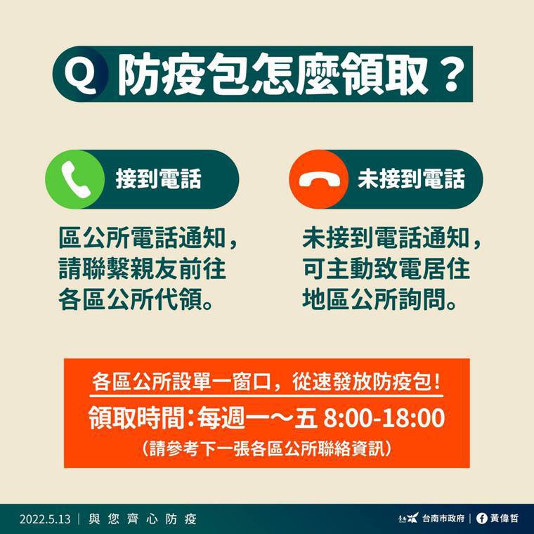 台南市長黃偉哲臉書分享「防疫QA」10個確診會問的為什麼？圖／取自黃偉哲臉書