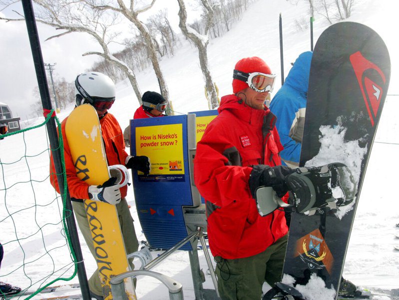北海道二世谷的粉雪，也吸引美國遊客來朝聖。美聯社