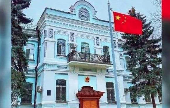 中國大陸駐烏克蘭大使館。（中華網資料照）