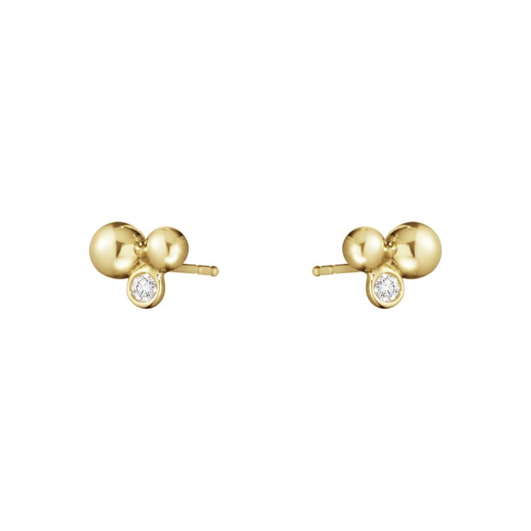 MOONLIGHT GRAPES系列18k黃金鑽石耳環，34,000元。圖／喬治傑生提供