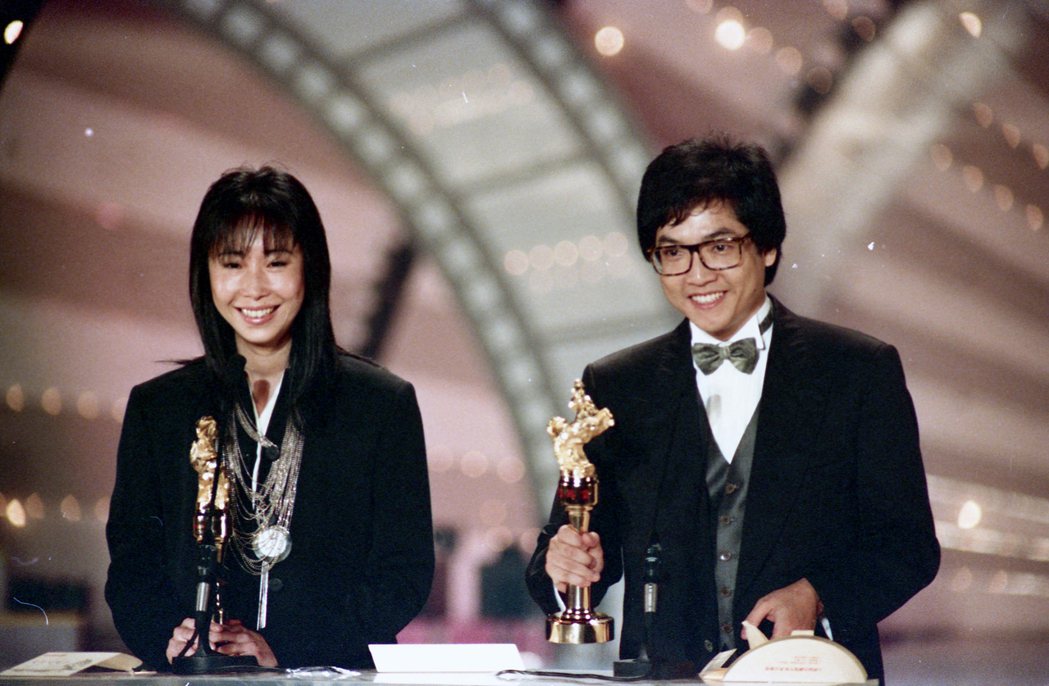 羅啟銳（右）與張婉婷（左）曾以《七小福》獲第25屆金馬獎最佳原著劇本。 圖／聯合報系資料照