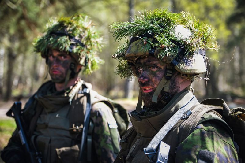 芬蘭男性役期約6個月，幾乎每位身體健康的人都願意當兵。法新社