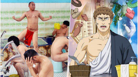 一個高大西方男子突然從浴池底部冒出，與周圍正在洗澡的日本歐吉桑們面面相覷，這是《...