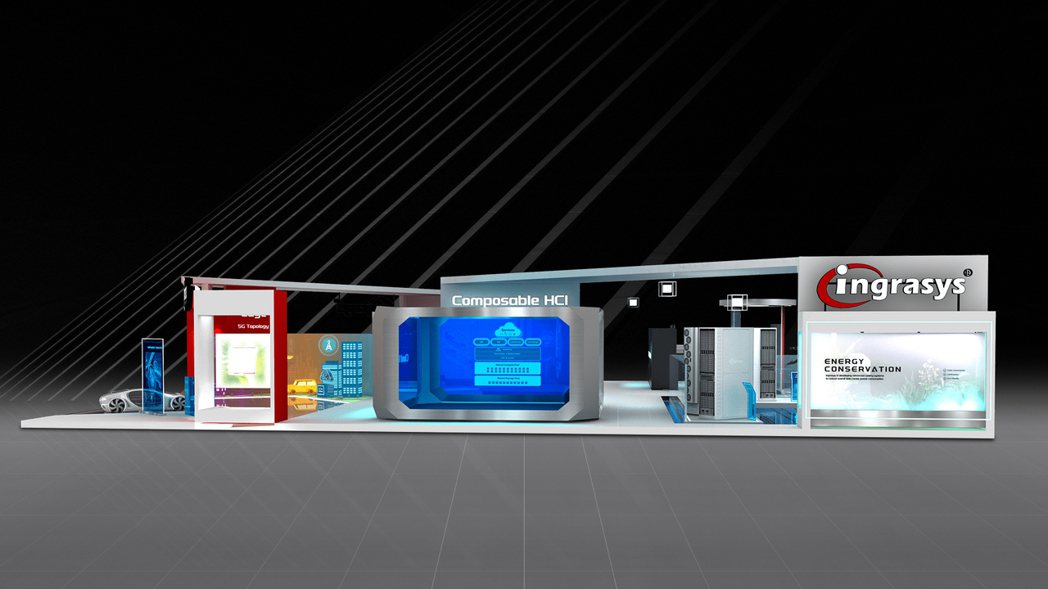 鴻佰科技線上展覽館展出先進模組化架構、邊緣運算應用及液冷解決方案。工業富聯/提供