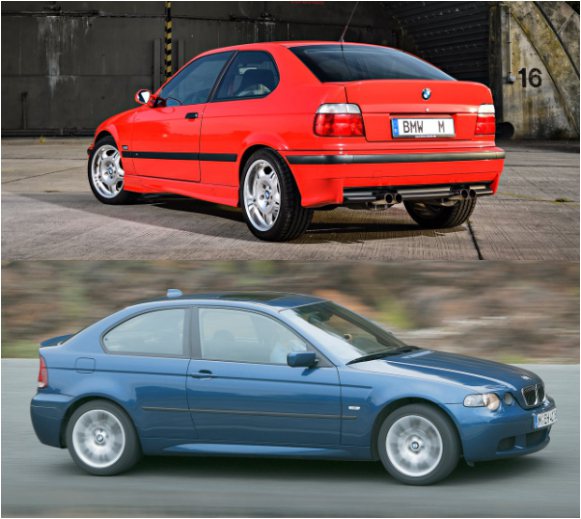 E36與E46皆有推出ti Compact車型。 圖／摘自BMW