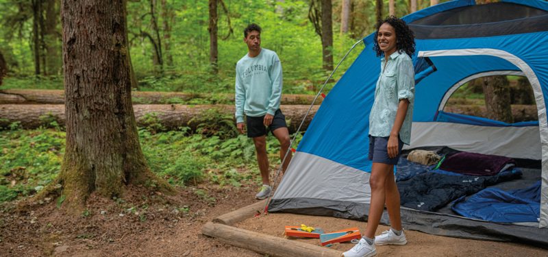 針對露營旺季到來，Columbia推出組裝簡單且好攜帶的帳篷和睡袋。圖／Columbia提供