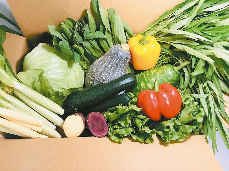 去年熱賣的蔬菜箱，今年賣不動，農業界分析，主要是因為外送方便，加上消費者仍可外出採買，對蔬菜箱需求降低。圖／本報資料照片