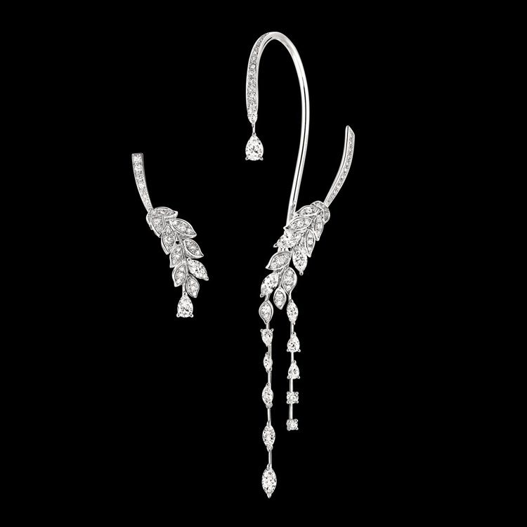 Brins de Diamants耳環，18K白金鑲嵌鑽石。圖／香奈兒提供