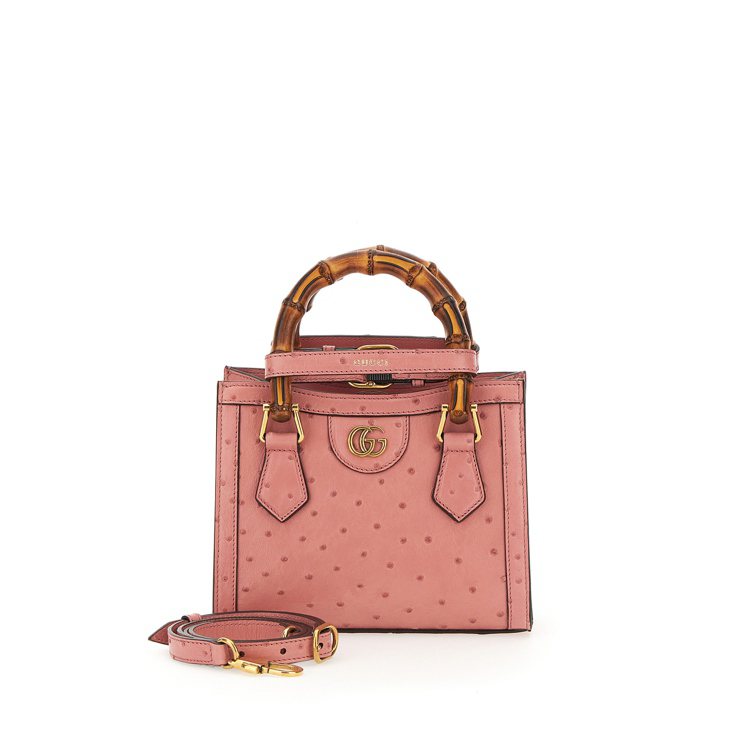 Diana 粉色托鳥皮肩背包, 24萬2,000元。圖／GUCCI提供