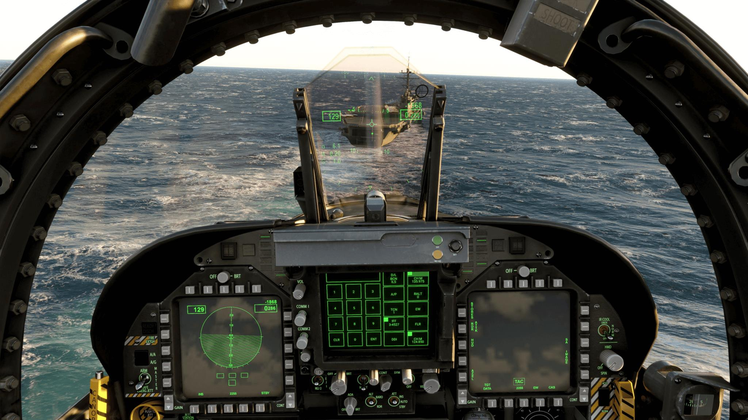 《捍衛戰士：獨行俠》主題DLC包含了最具挑戰性的航空母艦降落。圖／台灣微軟提供