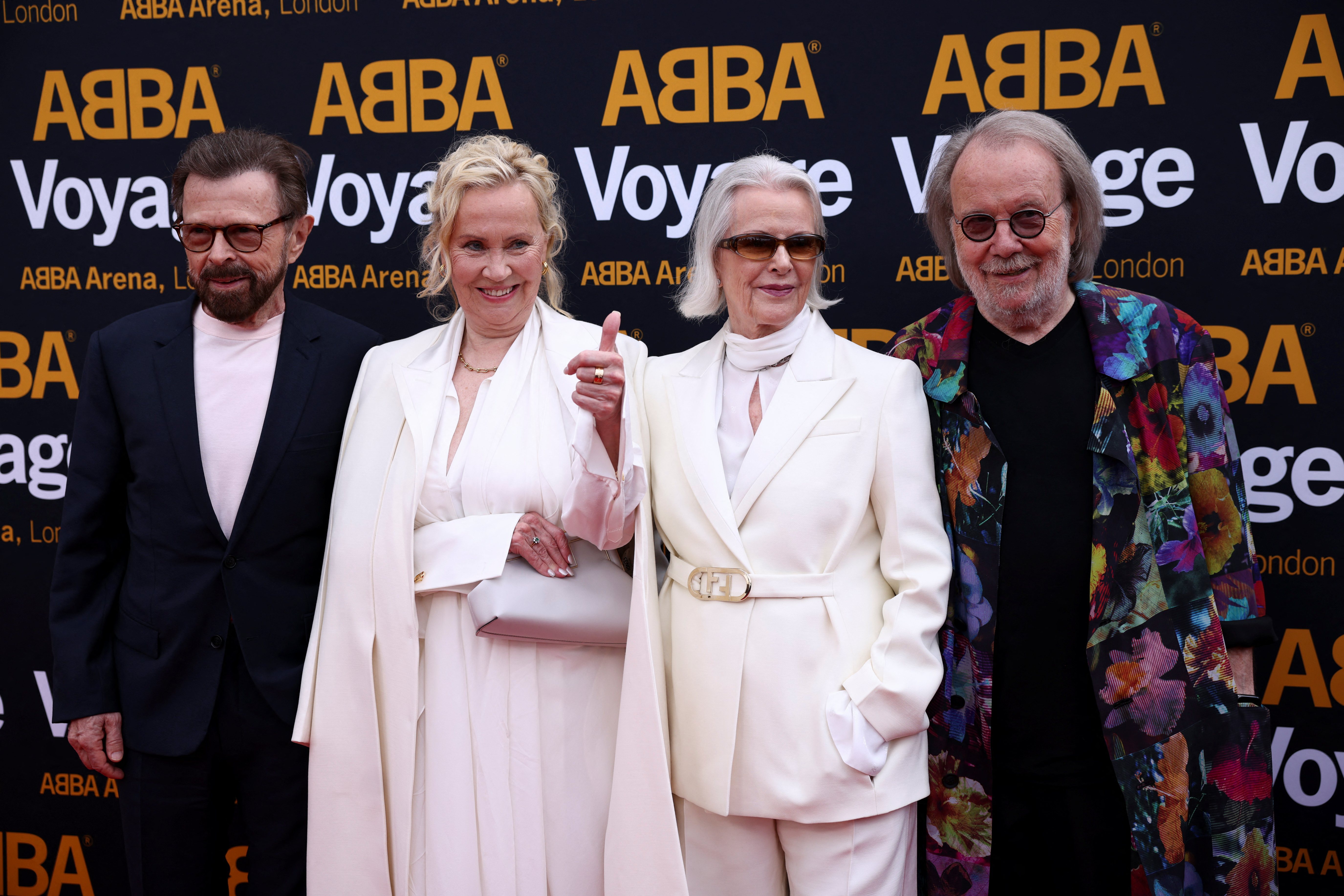 瑞典天團ABBA的4位成員闊別多年首度在活動上全員到齊。（路透）