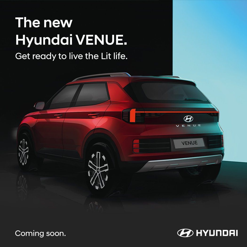 小改款Hyundai Venue預告六月中率先於印度市場發表。 摘自Hyunda...