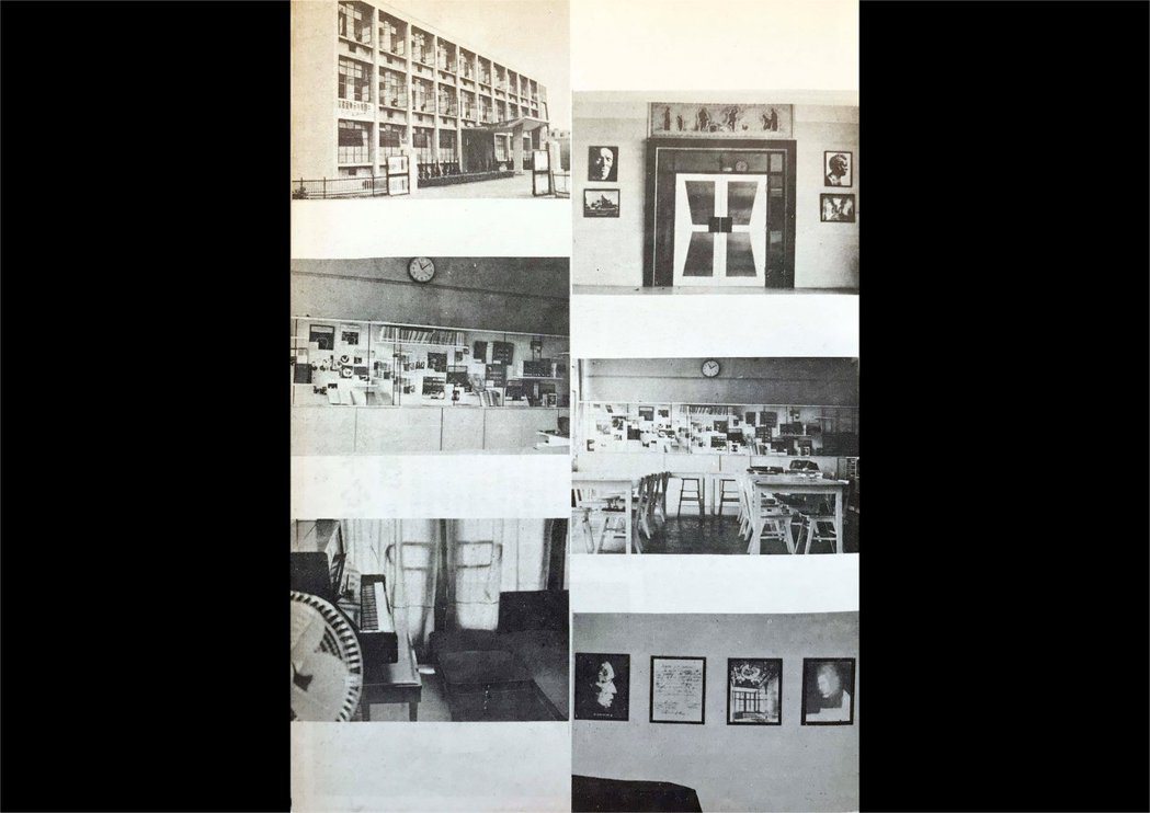 1965年9月《功學月刊》第66期刊登「中國青年音樂圖書館」的內部空間與陳設照片。 圖／作者翻攝