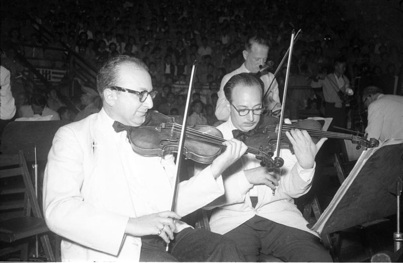1955年6月1日，世界著名的美國廣播交響樂團晚間於三軍球場舉行演奏會。圖／聯合報系資料照片