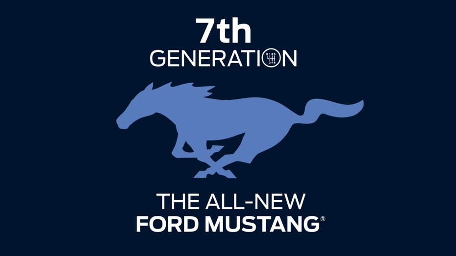 全新第七代Ford Mustang預告圖片，裡面有手排亮點。 圖／摘自Ford