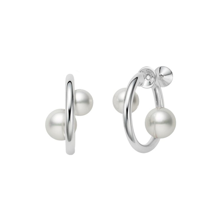 MIKIMOTO珍珠純銀夾式耳環，25,000元。圖／MIKIMOTO提供