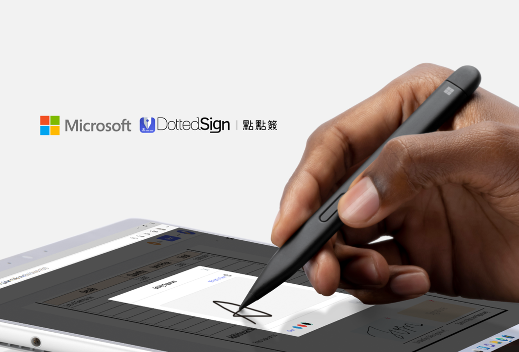凱鈿點點簽與微軟合作為企業用戶打造更完善的簽署生態圈。凱鈿行動科技/提供