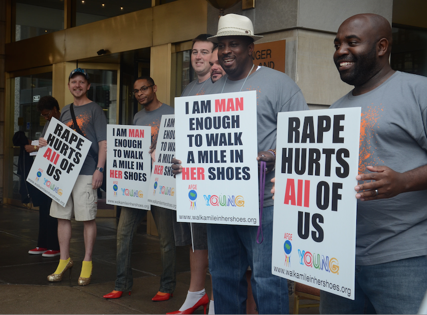 美國進行有關性暴力之倡議活動。 圖／AFGE on flickr