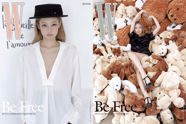 Jennie日前也登上韓國版《W》雜誌封面，同樣穿著2021/22 Métier...