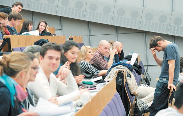 德國雙軌技職教育，德國柏林科技大學上課的學生。圖／聯合報資料照片